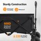 thumbnail image 3 of Zimtown Carro Plegable Carro Plegable Carro Utilitario de Servicio Pesado con Ruedas Todo Terreno,Negro, 3 of 7