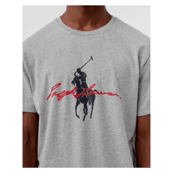 Polo Ralph Lauren Classic Fit Short Sleeve Big Pony Logo T-Shirt, Gray, XS