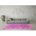 thumbnail image 3 of Ahgly Company Indoor Square Oriental Pink Traditional Area Rugs, 4' Square, 3 of 4