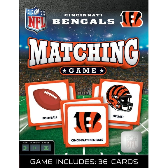 MasterPieces Officially Licensed NFL Cincinnati Bengals Matching Game for Kids and Families