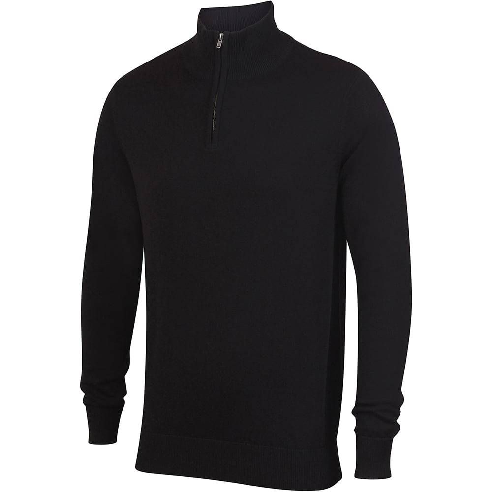 Henbury Mens 1/4 Zip Long Sleeve Sweater