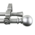 thumbnail image 2 of Central Design Products Steel 0.62" Modern Double Curtain Rod, Silver, 2 of 3