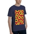 thumbnail image 2 of Bingfone Sunflowers On Red Men'S Loose Fit Short-Sleeve Pocket T-Shirt, 2 of 7
