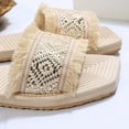 thumbnail image 5 of WIZUTIZ Womens Shower Shoes Comfort Womens Summer Sandals Tassel Slippers Sandals Knitted BOHO Beach Slippers Outdoor Non-Slip Slide Sandals Gifts for Mom, 5 of 6
