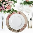thumbnail image 3 of Qxltty 15inch Round Placemats Set of 1 Polyester Fabric Heat Resistant Washable Table Mat for Kitchen Party Decor Vintage Rose, 3 of 7