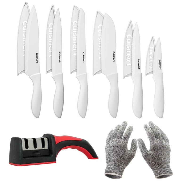 Cuisinart Advantage 12-Piece White Knife Set with Blade Guards C55-12pcwh