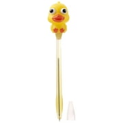 Rubber Ducky Light Up Pen - Eye Bulging Squeeze Toy On Pen