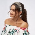 thumbnail image 2 of Unique Bargains 1 Pc Headband Wide Satin Hair Accessories Silver Tone Gray, 2 of 5
