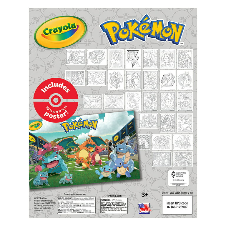 Pokemon Coloring Books for Kids Ages 4-8 - Bundle with 3 Pokemon Coloring and A