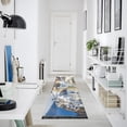 thumbnail image 5 of Cocktail Santorini Coastal Buildings Bedside Runner Rug 2'x 6' Non Slip Carpet Floor Mat Area Rug, 5 of 8