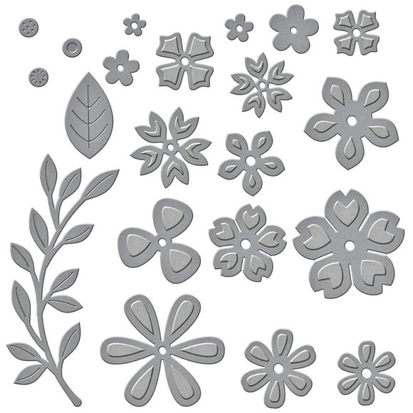 Spellbinders Matrices Gravées par Becca Feeken-Petite Floral Potpourri