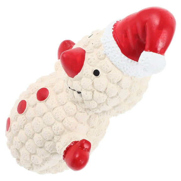 Minkissy White Squeaky Latex Dog Toy for Small Dogs, Chew Toy for Puppies and Small Breeds, 1 Piece