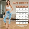 thumbnail image 6 of SCRAWLGOD Marble Print Blue Golden Women's Capri Yoga Leggings with Pockets, Non See Through Casual Yoga Pants Leggings for Running Cycling Tummy Control Workout Yoga Capris, XXL, 6 of 7