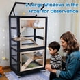 thumbnail image 2 of Ferret Cage Chinchilla Cage Rat Cage Stainless Steel Tray 5 Levels Small Animal Cage Devider for 2 Pets, 2 of 7