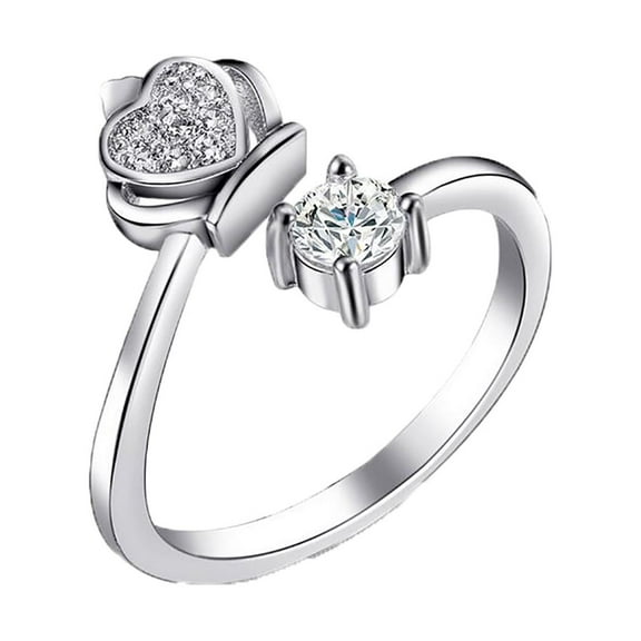 BNNG 1/2/5PC Crochet Ring Adjustable Knitting Loop Ring Finger Yarn Guide Braiding Tension Rings for Crocheting Finger Crochet Ring Accessories for Crafts Cat Yarn Ring for Women