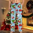 thumbnail image 6 of Mens Sleep Pants with Pockets Christmas Printed Mid Waisted Casual Pants with Drawstring And Comfortable Loose Pants Lounge Bottoms Soft Sleepwear, 6 of 7