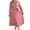 Pink, variant on Womens Fall Long Sleeve Casual Dresses Wrap V Neck Polka Dots Pleated A Line Flowy Midi Dress with Belt,Red,S