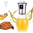 thumbnail image 1 of Portable glass oil spray, 1 olive oil spray bottle, used for barbecue, salad, cooking, pasta, baking bread, etc. (200 ml), 1 of 4