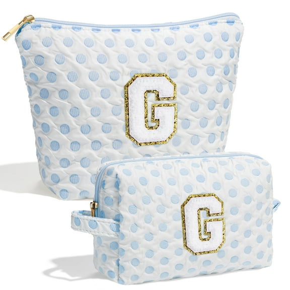 YOOLIFE Cosmetic Bag for Women, Travel Toiletry Bag for Women,Personalized Initial Makeup Bag, Makeup Gift Set for Women