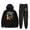 Black, variant on DD Osama Rapper Merch Men/Women Fall Suit Hoodies Sportswear Hooded Ankle Banded Pant Two Piece Set