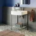 thumbnail image 2 of Pierre 24 Single, Freestanding, Open Shelf, Chrome Metal Frame Bathroom Vanity, 2 of 12