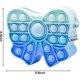 thumbnail image 2 of Bolsa de hombro con lazo azul para aliviar el estrés, juguete sensorial de silicona con burbujas, ideal para fiestas de cumpleaños y Navidad, para niñas y mujeres., 2 of 5