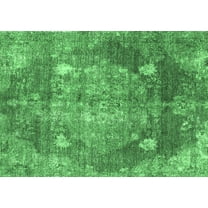 Ahgly Company Indoor Rectangle Persian Emerald Green Traditional Area Rugs, 2' x 3'