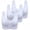 White, variant on Women's 3 Pack Seamless Comfortable Sports Bra with Removable Pads