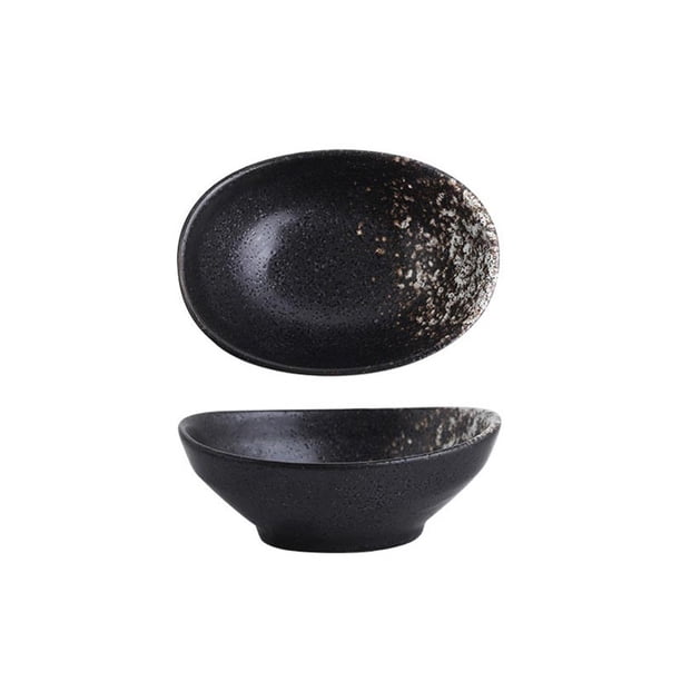 Plato pequeño de cerámica con forma de huevo, cuenco for aperitivos, cuencos for salsas, plato for condimentos, vajilla de barro