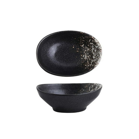 Plato pequeño de cerámica con forma de huevo, cuenco for aperitivos, cuencos for salsas, plato for condimentos, vajilla de barro