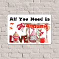 thumbnail image 5 of Letreros de metal retro "Todo lo que necesitas es amor", San Valentín, Gnomo, XOXO, placa de metal de 8 x 12 pulgadas, 5 of 5
