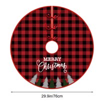 Fmbmuo Plaid Christmas Tree Skirt Multiple Sizes Red Christmas Decorations, Rustic Festive 100%Polyester Vintage Tree Skirt for a Cozy Christmas Morning