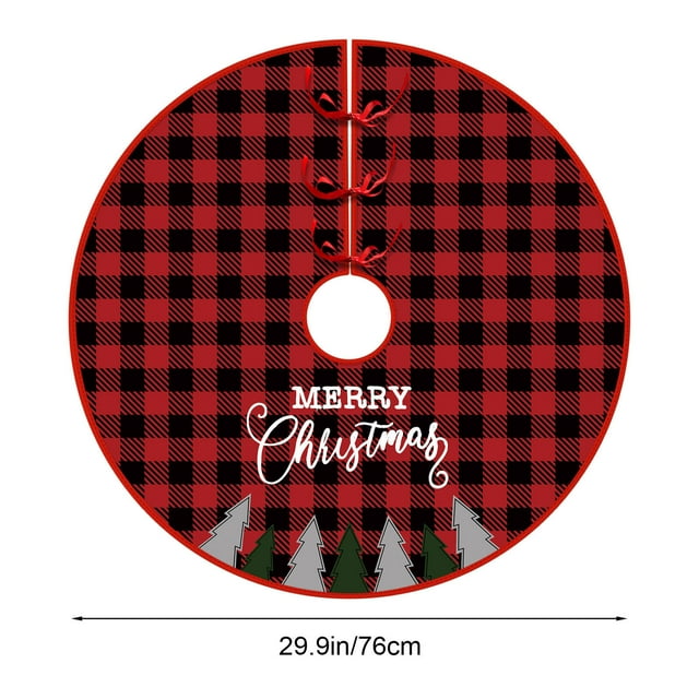 BAOPAI Enduring Christmas Tree Skirt with Exquisite Printing and Shimmering Sequins for Holiday Decorations Home Office Festive Scene Setting Gift Giving