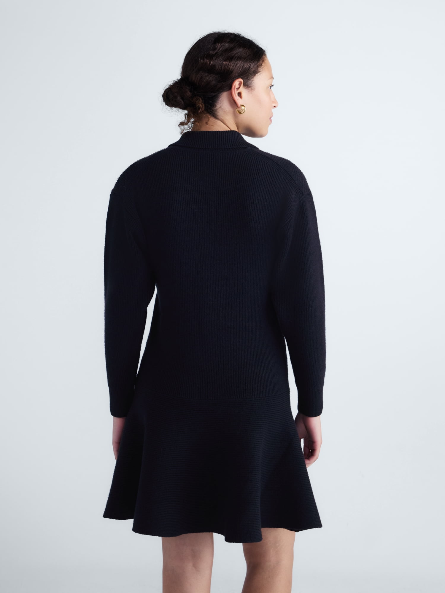 Free Assembly Women's and Women's Plus Drop Waist Mini Sweater Dress, Midweight, Sizes XXS-3X