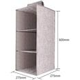 thumbnail image 4 of Pulchram Hanging Storage Organizador colgante plegable, armario colgante, organizador de armario con 5 compartimentos anchos, juego de sistema de almacenamiento (gris) Ormromra LKX-1367, 4 of 8
