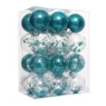 thumbnail image 2 of 24 bolas de Navidad de plástico transparente de 6/8 cm para decoración de fiestas de árboles de Navidad, colgantes de esferas de Navidad para Año Nuevo 2024, 2 of 4