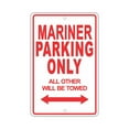 thumbnail image 1 of MERCURY MARINER Parking Only All Others Will Be Towed Ridiculous Funny Novelty Garage Aluminum Sign 18"x24" Plate, 1 of 1