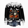 thumbnail image 6 of Towmus Christmas Sweatshirts for Women 2025 Xmas Tree Graphic Fall Winter Clothes Halloween Crewneck Pullover Long Raglan Sleeve Tops, 6 of 6