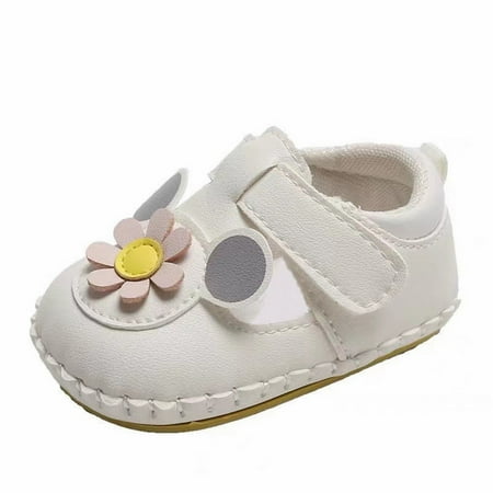 Baby Shoes Girl Formal Shoes Soft Sole Princess Wedding Dress Mary Jane Light Sneaker Shoes Toddler Sneakers Size 0 Months-6 Months