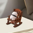 thumbnail image 2 of deevoka Rocking Chair Animal Figurine Cute Statue Cartoon Mini Desktop Ornament Small Sculpture for Micro Landscape Housewarming Gift Panda, 2 of 6