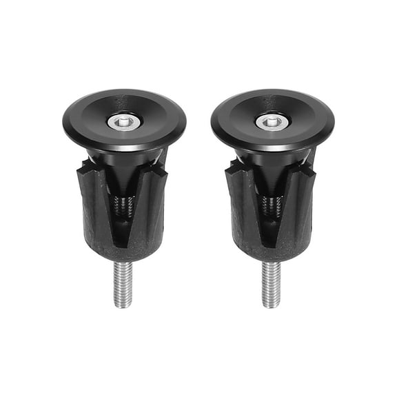 Pair Aluminum Alloy Bike Handlebar End Plugs Caps Bar End Plug Black