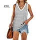 thumbnail image 2 of Jumpingount Camiseta sin mangas con cuello en V para mujer Chaleco de color informal Camiseta sin mangas con cuello en V sin mangas Prendas para la parte del cuerpo raya blanca XXL Jumpingount  AP002686-25, 2 of 6