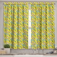 thumbnail image 2 of Ambesonne Surfboard Valance & Curtain, Summertime Hobby, 55"x45", Yellow Pink Blue, 2 of 6