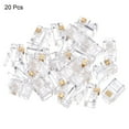 thumbnail image 2 of Uxcell Telephone Modular Plug Male RJ9/RJ10/RJ22 Connectors, Copper Core 4P4C Clear 20pcs, 2 of 5