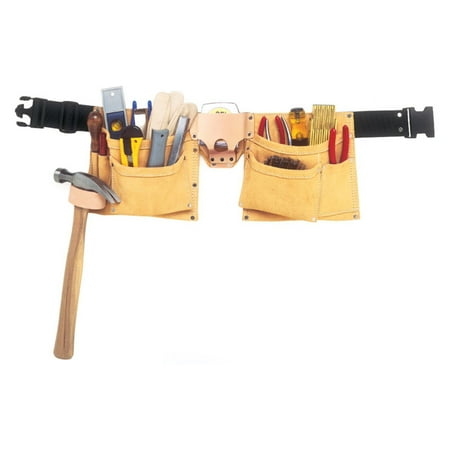 - Custom Leathercraft I370X3 8-Pocket Suede Heavy-Duty Work Belt Apron