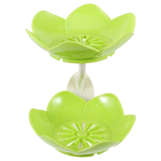 Jabonera de plástico, soporte para encimera, caja de almacenamiento de jabón, jabonera con forma de flor