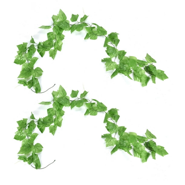 Simulación de Hoja de Uva Sincero Planta Verde de Ratán Decoración de Techo 230 cm