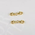 thumbnail image 2 of Yomhary 14K Gold Plated 925 Sterling Silver Double Lobster Clasp Double Claw Connector for DIY Jewelry Making（2pcs）, 2 of 6