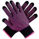 thumbnail image 1 of Zhuge guantes resistentes al calor para peinar el cabello, resistentes al calor, algodón + silicona, fucsia, 22 cm de largo-1 par, 1 of 5