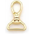 thumbnail image 3 of 2pcs Oval Snap Hooks Heavy Duty Metal Push Gate Swivel Lobster Clasp Keychain Clip Purse Making Accessories SC09 (3/4 Inch, Gold), 3 of 5